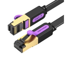 Flat Network Cable UTP CAT7 Vention ICABK RJ45 Ethernet 10Gbps 8m Black