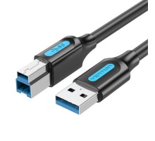 USB 3.0 A to B print cable Vention COOBI 2A 3m Black PVC