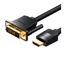 Kabel HDMI do DVI (24+1) Vention ABFBF 1m, 4K 60Hz/ 1080P 60Hz (Czarny)