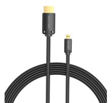 HDMI-D Male to HDMI-A Male Cable Vention AGIBH 2m, 4K 60Hz (Black)