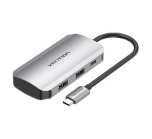USB-C Docking Station to 4x USB3.0, PD 0.15m Vention TNBHB (gray)