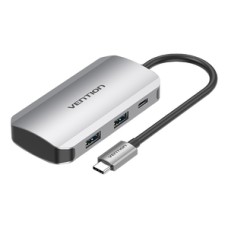 USB-C Docking Station to 4x USB3.0, PD 0.15m Vention TNBHB (gray)