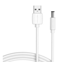 Power Cable USB 2.0 to DC 5.5mm Barrel Jack 5V Vention CEYWG 1,5m (white)