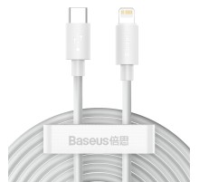 Baseus Simple Wisdom Data Cable Kit USB-C to Lightning PD 20W (2PCS/Set) 1.5m White