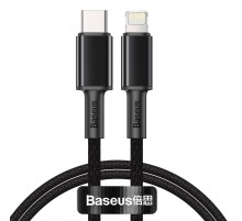 Baseus High Density Braided Cable Type-C to Lightning, PD,  20W, 1m (Black)