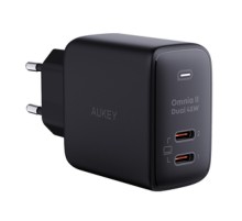 Wall Charger Aukey PA-B4T, 2xUSB-C, 45W (black)