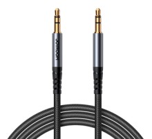 Joyroom SY-A09 AUX cable 3.5mm mini jack to 3.5mm mini jack, braided, 1.2m (black)