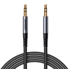Joyroom SY-A09 AUX cable 3.5mm mini jack to 3.5mm mini jack, braided, 1.2m (black)