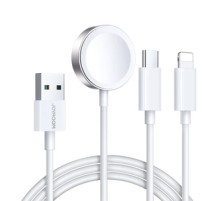 Apple Watch Magnetic Charger Joyroom S-IW008 Lightning + USB-C 5V 1.2m (White)