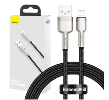 USB cable for Lightning Baseus Cafule, 2.4A, 1m (black)