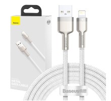 USB cable for Lightning Baseus Cafule, 2.4A, 2m (white)