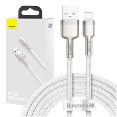 USB cable for Lightning Baseus Cafule, 2.4A, 2m (white)