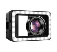 Mobile lens APEXEL APL-HB100FL23 100mm macro with LED (black)