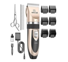 Oneisall P2 Pet Trimmer / Clippers + Scissors + Comb Set (Gold)