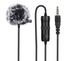 Microphone with a clip PULUZ 3.5mm Jack 6m