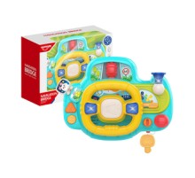 Interactive steering wheel for children (blue) Huanger HE0541