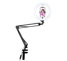 Desktop arm stand Puluz with 26cm LED Vlogging Ring PKT3090B
