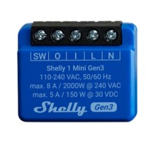 Shelly 1 Mini Gen3 Controller, WiFi/Bluetooth
