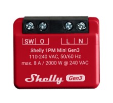 Shelly 1PM Mini Gen3 Controller, WiFi/Bluetooth