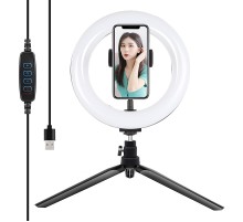 Tripod Mount Puluz with 20cm LED Ring Vlogging PKT3073B