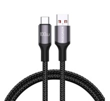 Fast Charging cable Rocoren USB-A to USB-C Retro Series 2m 100W (grey)