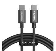 Fast Charging cable Rocoren USB-C to USB-C Simples Series 100W, 1m (black)