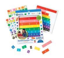 Rainbow Fraction Tiles With Tray Learning Resources LER 0615