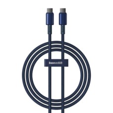 Cable USB-C do USB-C Baseus Tungsten Gold, 100W, 1m (niebieski)