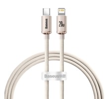 Kabel USB-C do iP Baseus Crystal Shine,  20W, 1.2m (różowy)