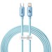 Kabel USB-C do iP Baseus Crystal Shine, 20W, 2m (niebieski)