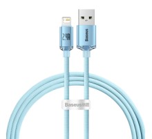 Kabel USB do iP Baseus Crystal Shine, 2.4A, 1.2m (niebieski)