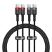 Cable Baseus Cafule USB-C to USB-C 100W,1m, 2psc (Red Black, Grey Black)