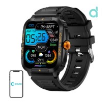 Colmi P76 smartwatch (black and orange)