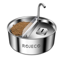 Stainless Steel Pet Water fountain & Feeder 2in1 3.2l Rojeco