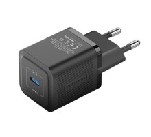 Wall charger, Vention, FEPB0-EU, USB-C, 20W, GaN (black)