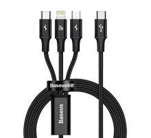 Baseus Rapid Series 3-in-1 cable USB-C For M+L+T 20W 1.5m Black