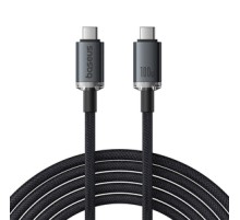 Fast Charging Cable Baseus Crystal Shine USB-C to USB-C 100W, 1,5m, 20Gb (black)