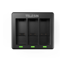 3-slot charger Telesin for GoPro Hero 12 / Hero 11 / Hero 10 / Hero 9