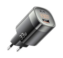 Wall charger, Essager, ECTCA-LYB01-Z, GaN, USB-A, USB-C, 33W (black)