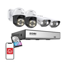 IP Camera ZOSI 2 pcs C296 WiFi 5MP & 2 pcs C182 WiFi 8MP + NVR 8ch + 2TB HDD