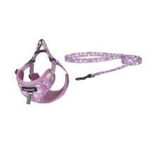 Dog set Dogness harness and leash (Calamus Pink)