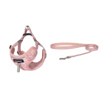 Cat set Dogness harness and leash (Calamus Pink)