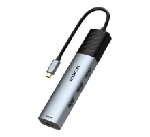 HUB 5in1 MOKiN USB-C PD 3.0 100W (silver)