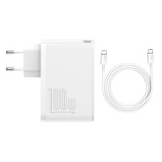 Travel Charger Baseus GaN2 Pro Quick  2x USB + 2x USB-C, 100W, EU (white)