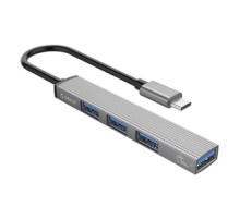 Orico Hub USB-C to USB-A 3.0 + 3xUSB-A 2.0 - grey