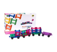 Magnetic tiles 3D Train Playmags 155 - 20 pcs set