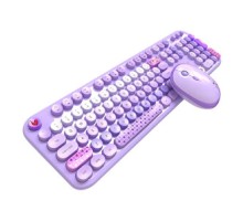 MOFII Lovely 2.4G Wireless Keyboard + Mouse Set (Purple)