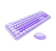 MOFII Sweet New 2.4G Wireless Keyboard + Mouse Set (Purple)