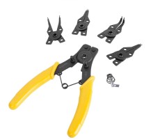 Circlip Pliers 6" Deli Tools EDL104506 (yellow)