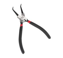Bent Interior Circlip Pliers 7" Deli Tools EDL0343 (black)